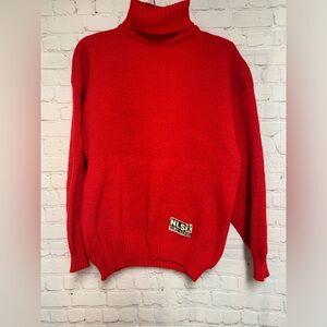 Vintage NILS Red Ski ⛷️ Sweater Size L